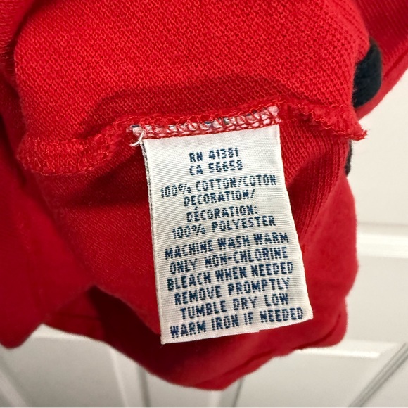 Polo by Ralph Lauren Red Canada Polo Shirt with White Accents - Picture 10 of 12